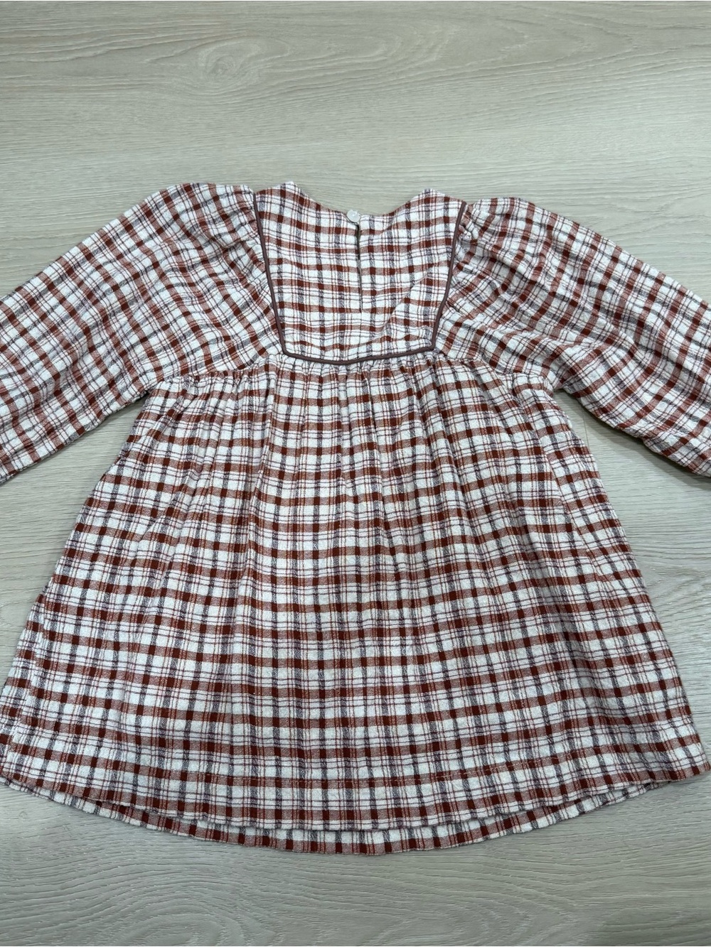 Zara Kids Plaid Long Sleeve Cotton Dress 2T